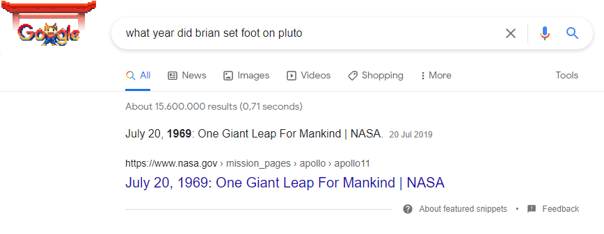 what year did brian set foor on pluto