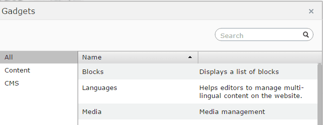 Add Languages gadget in Episerver edit mode