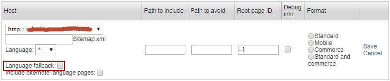 Language fallback sitemap example