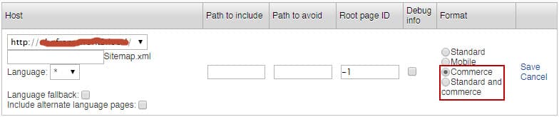 Sitemap formats example