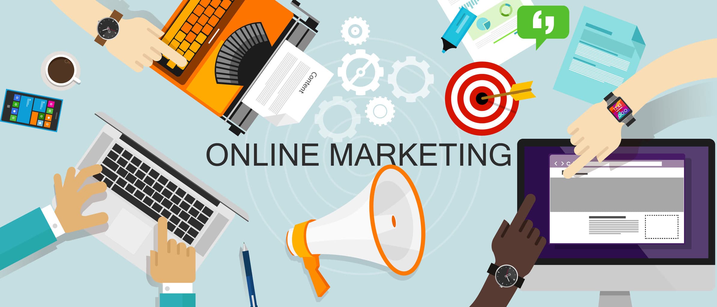 Going online illustration