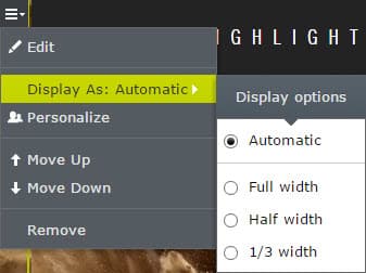 Display options image