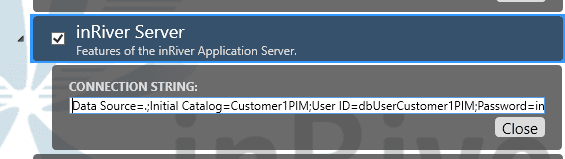 Connection string configuration