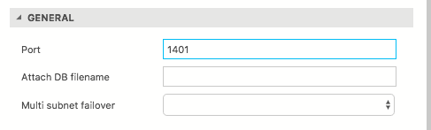 SQL port number