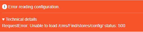 Episerver Find UI error screenshot